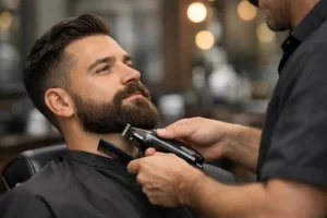 Professional beard trim and maintenance.
