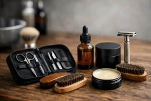 A guide to choosing a men's beard grooming set.